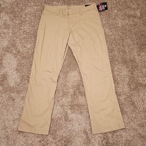 Womens Dickies Curvy Fit Flex Twill Work Pant Straight Leg Size 14 Khaki Tan NWT